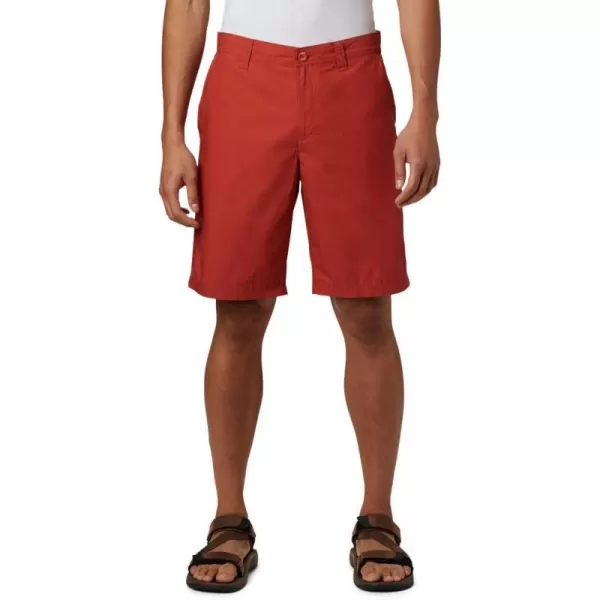 Columbia Mens Washed Out Short Cotton Classic FitCarnelian Red