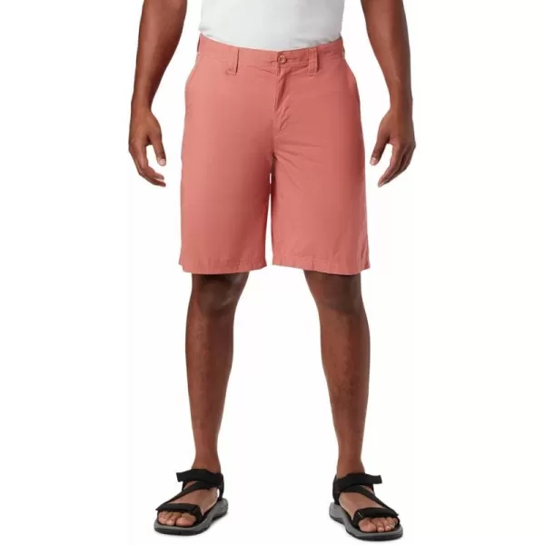 Columbia Mens Washed Out Short Cotton Classic FitClassic Dark Coral