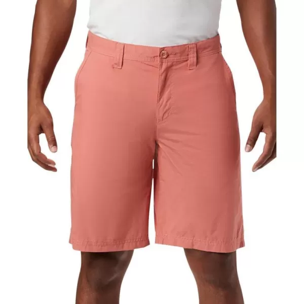 Columbia Mens Washed Out Short Cotton Classic FitDark Coral