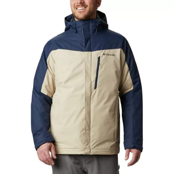 Columbia Mens Whirlibird IV Interchange Jacket Waterproof  BreathableAncient FossilCollegiate Navy