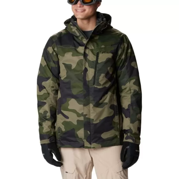 Columbia Mens Whirlibird IV Interchange Jacket Waterproof  BreathableStone Green Mod Camo Print