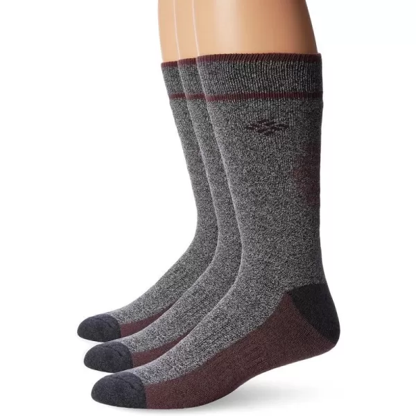 Columbia Mens Wool SockCharcoal Cotton Crew Socks 3pack