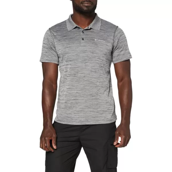 Columbia Mens Zero Rules Polo ShirtShark Heather  Active Fit