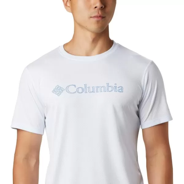 Columbia Mens Zero Rules Short Sleeve Graphic ShirtWhite Csc Topo Lines