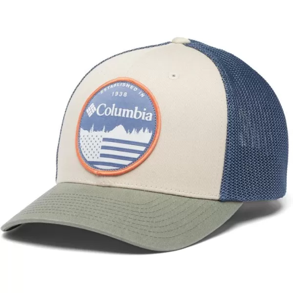 Columbia Mesh Ball CapAncient FossilDark MountainFlag