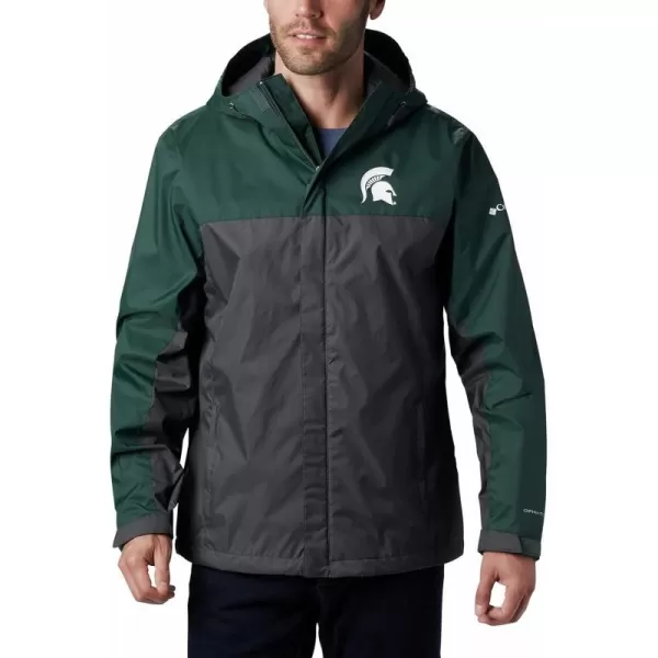 Columbia NCAA mens Glennaker Storm JacketMichigan State Spartans MS  Spruce Dark Grey