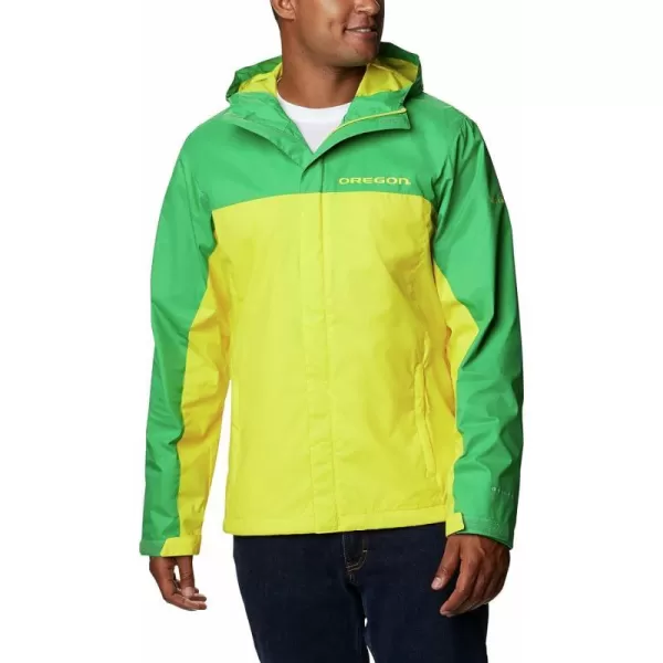 Columbia NCAA mens Glennaker Storm JacketOregon Ducks Uo  Fuse Green Yellow Glo