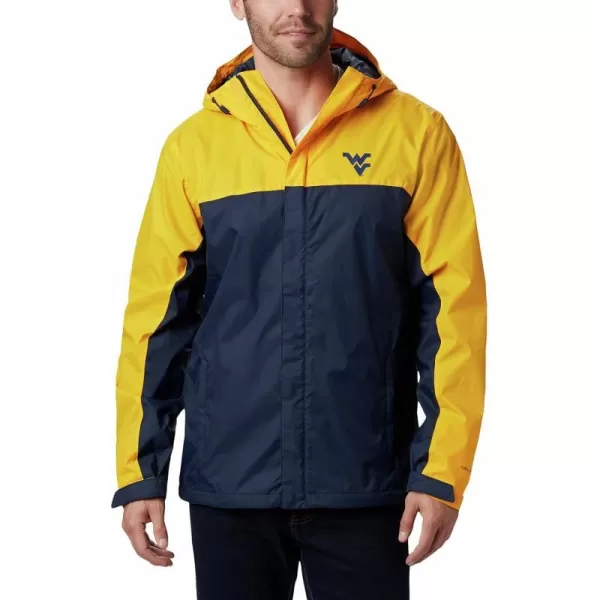 Columbia NCAA mens Glennaker Storm JacketWest Virginia Mountaineers Wv  Mlb Gold Collegiate Navy