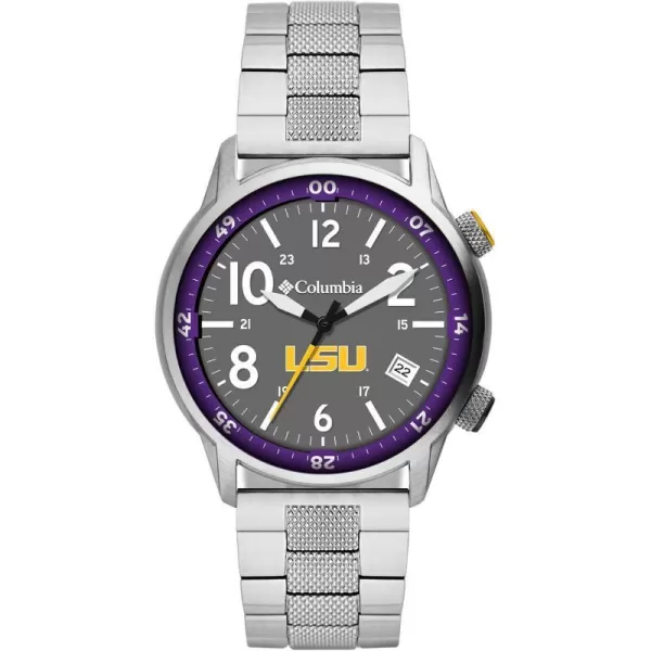 Columbia OUTBACKER LSU Tigers Mens Stainless Stee Watch with Stainless Steel BraceletColumbia OUTBACKER LSU Tigers Mens Stainless Stee Watch with Stainless Steel Bracelet