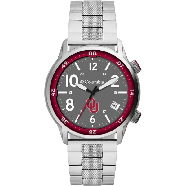 Columbia OUTBACKER Oklahoma Sooners Mens Stainless Steel Watch with Stainless Steel BraceletColumbia OUTBACKER Oklahoma Sooners Mens Stainless Steel Watch with Stainless Steel Bracelet