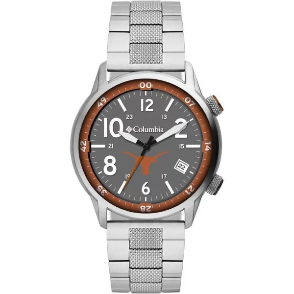 Columbia OUTBACKER Texas Longhorns Mens Stainless Steel Watch with Stainless Steel BraceletColumbia OUTBACKER Texas Longhorns Mens Stainless Steel Watch with Stainless Steel Bracelet