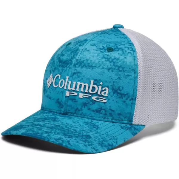 Columbia PFG Camo Mesh Ball CapHighHigh Crown Atoll Pfg Camo