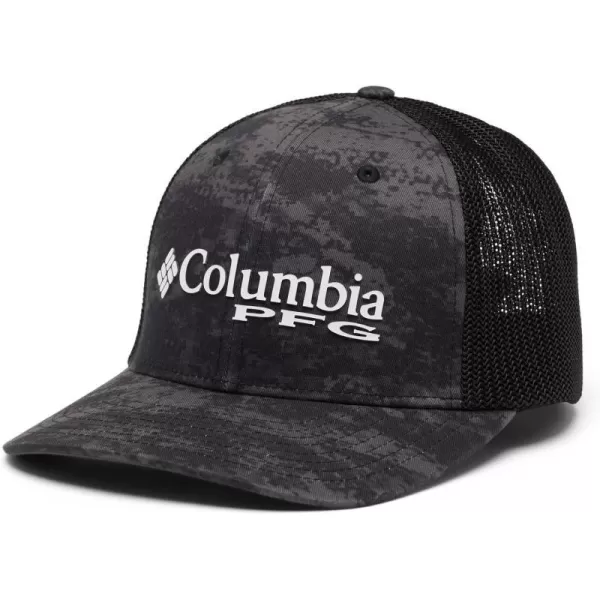 Columbia PFG Camo Mesh Ball CapHighHigh Crown Black Pfg Camo