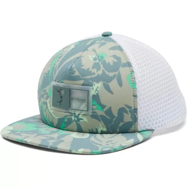 Columbia PFG Floating Flat Brim Snap BackSafariMarlin Tropic Print