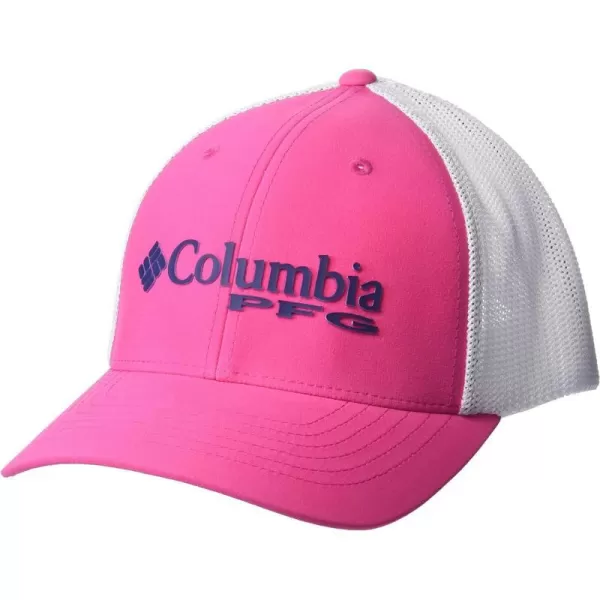 Columbia PFG Logo 110 Snap BackUltra PinkWhite