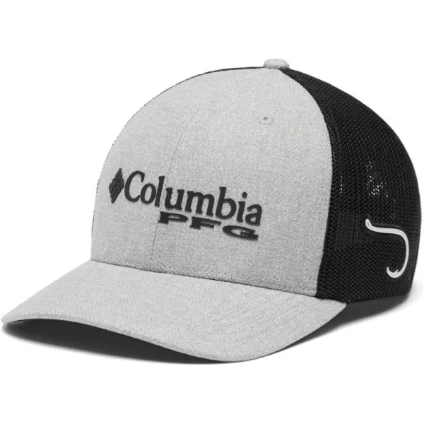 Columbia PFG Logo Mesh Ball CapCool Grey HeatherBlack