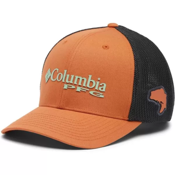 Columbia PFG Logo Mesh Ball CapDusty OrangeNew Mint