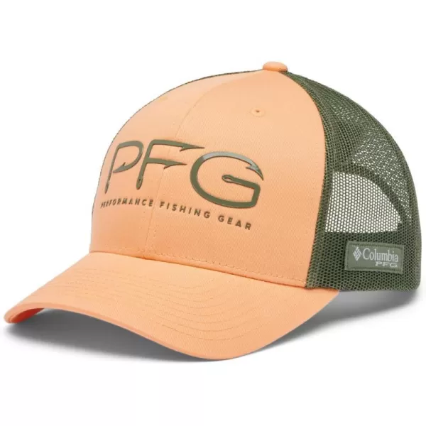 Columbia PFG Mesh Canada Fish Flag StretchFit HatBright NectarCypress