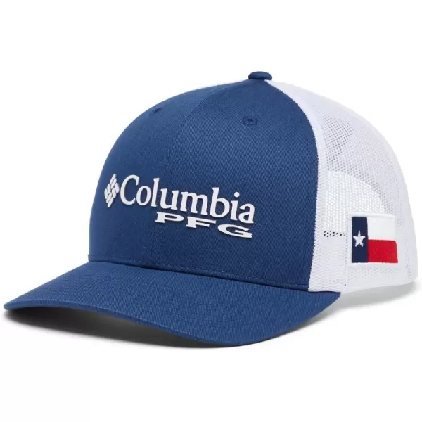 Columbia PFG Mesh Canada Fish Flag StretchFit HatCarbonWhiteTx Flag