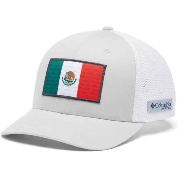 Columbia PFG Mesh Canada Fish Flag StretchFit HatCool Grey  White  Mexico Fish Flag