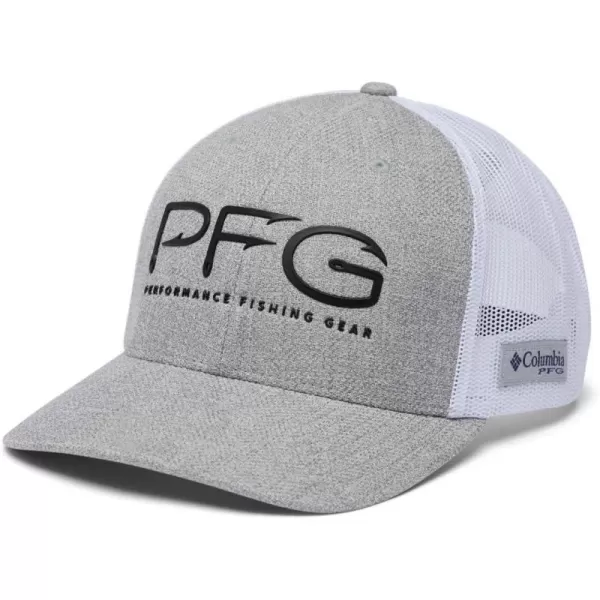 Columbia PFG Mesh Canada Fish Flag StretchFit HatCool Grey HeatherBlack