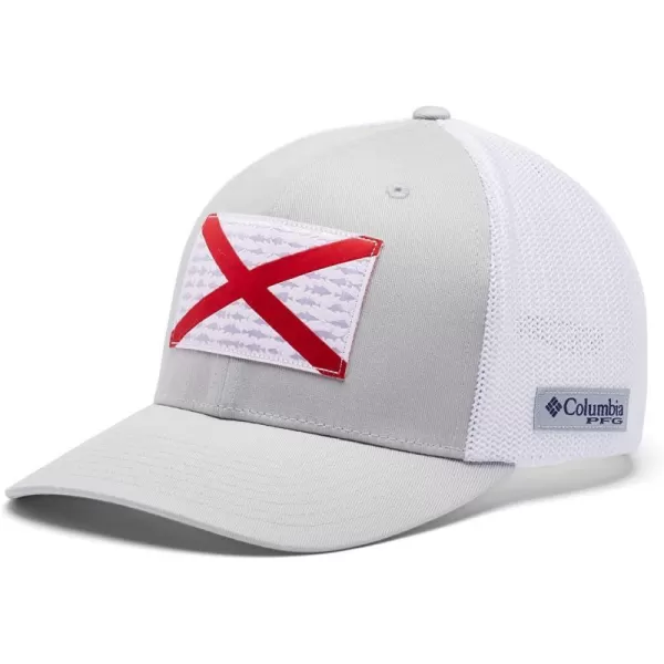 Columbia PFG Mesh Canada Fish Flag StretchFit HatCool GreyWhiteAl Fish Flag