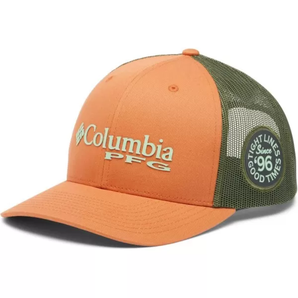 Columbia PFG Mesh Canada Fish Flag StretchFit HatDusty Orange