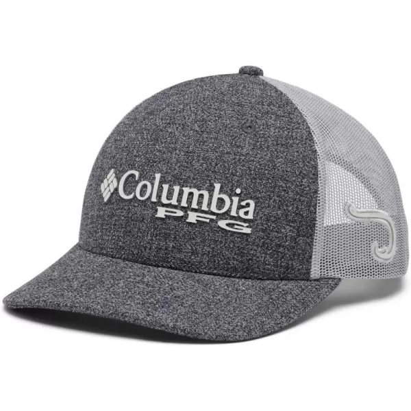 Columbia PFG Mesh Canada Fish Flag StretchFit HatGrill HeatherCool Grey