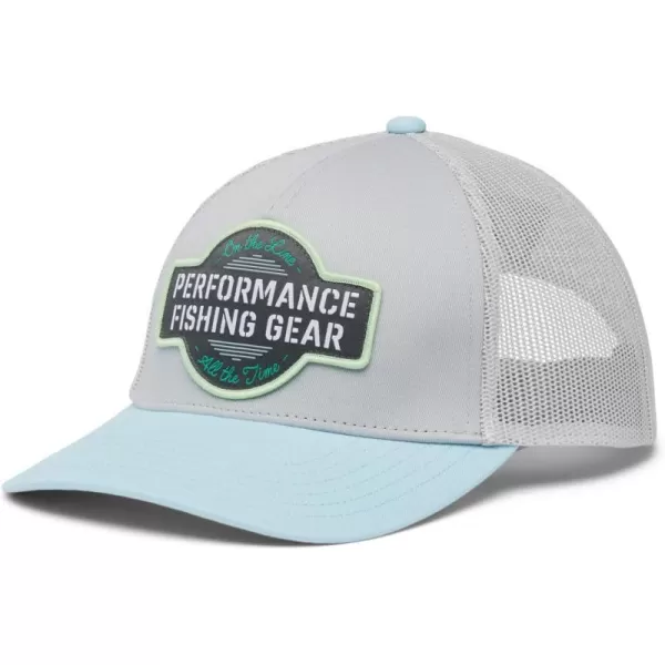 Columbia PFG Patch 5 Panel Snap BackCool GreySpring Blue