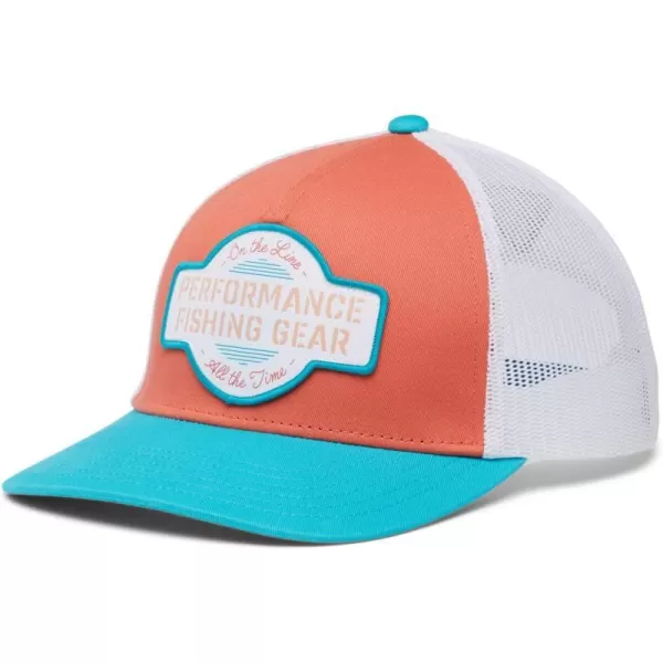 Columbia PFG Patch 5 Panel Snap BackCorangeOcean Teal