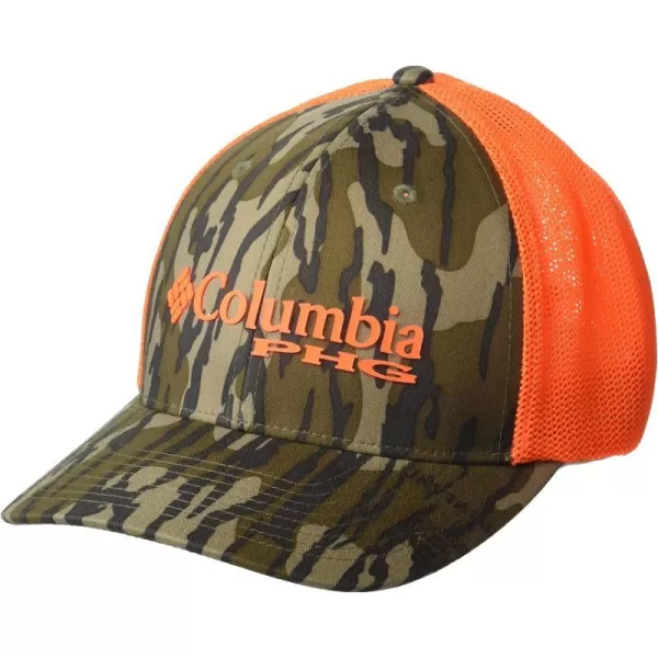 Columbia PHG Camo Mesh Ball CapBlaze Orange Logo