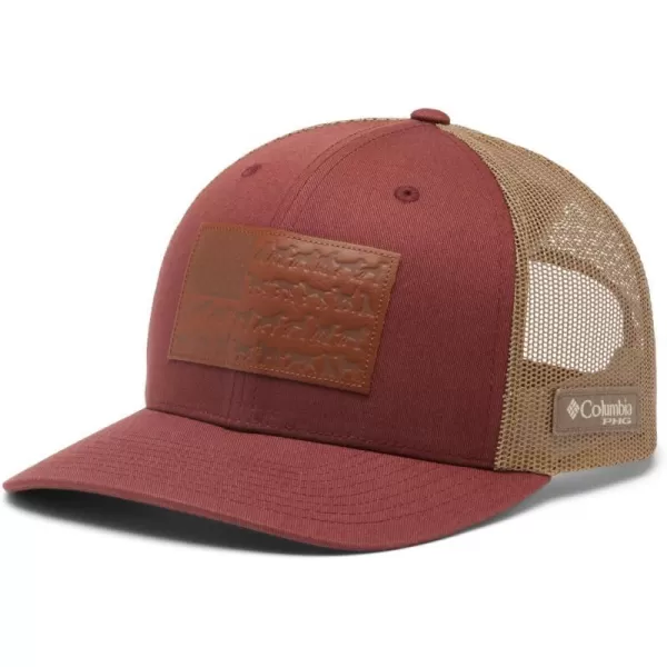 Columbia PHG Leather Game Flag Snap BackRed Rocks  Sahara  Dog Flag