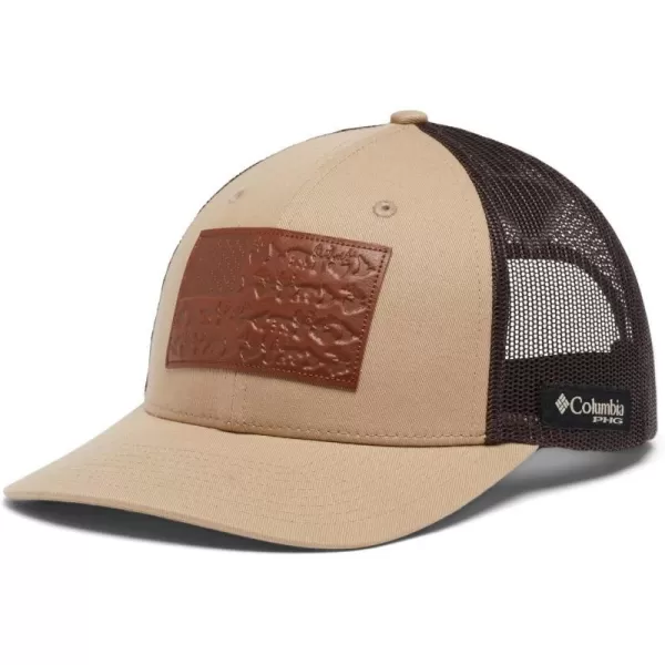 Columbia PHG Leather Game Flag Snap BackSahara  Cordovan