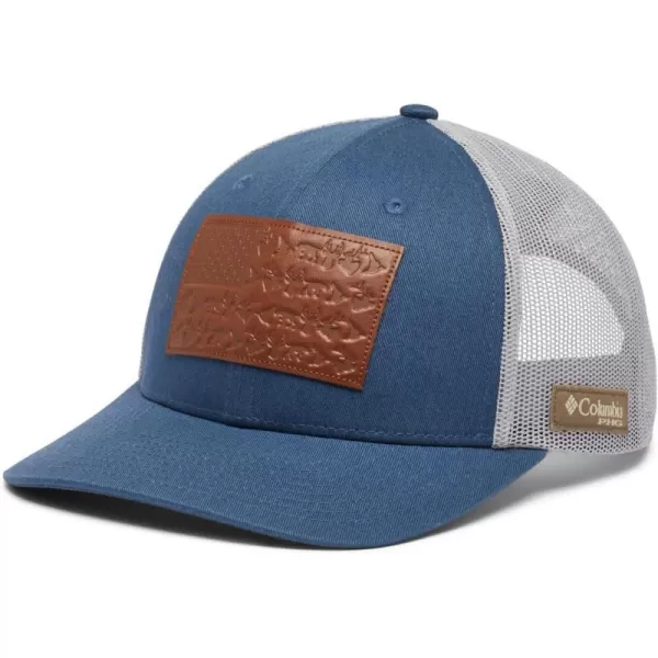 Columbia PHG Leather Game Flag Snap BackZinc  Cool Grey