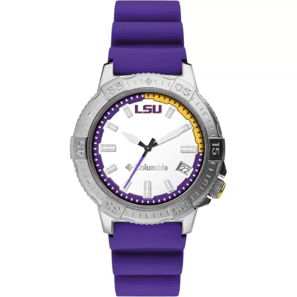 Columbia Peak Patrol LSU Tigers Mens Watch with Purple Silicone StrapColumbia Peak Patrol LSU Tigers Mens Watch with Purple Silicone Strap