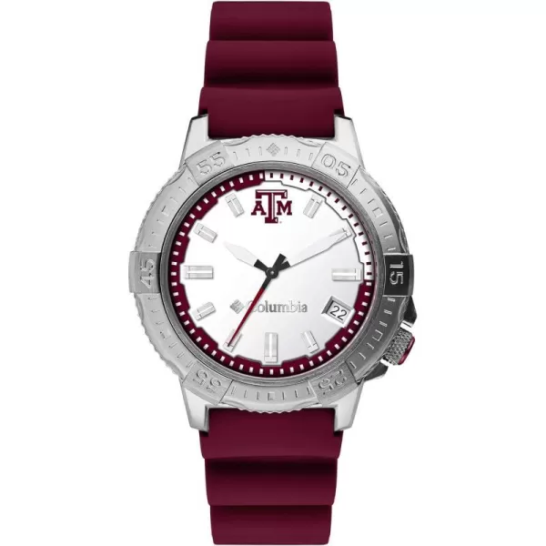 Columbia Peak Patrol Texas AampM Aggies Mens Watch with Maroon Silicone StrapColumbia Peak Patrol Texas AampM Aggies Mens Watch with Maroon Silicone Strap