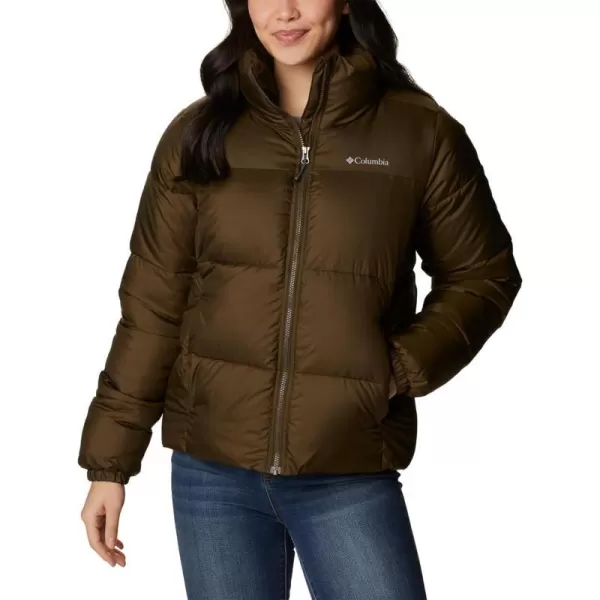 Columbia Puffect Jacket 1864781575 Womens Wild IrisOlive Green