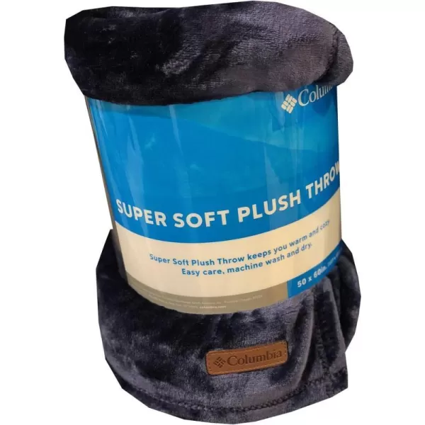 Columbia Super Soft Plush Throw  Warm and Cozy 100 Polyester Fleece Blanket  Measures 50 x 60  Antique MauveCollegiate Navy