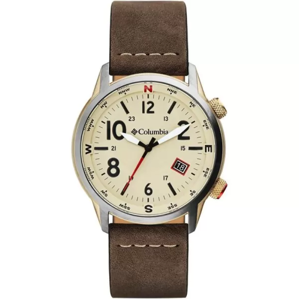 Columbia Timing Outbacker Stainless Steel Case with Leather StrapColumbia Timing Outbacker Stainless Steel Case with Leather Strap