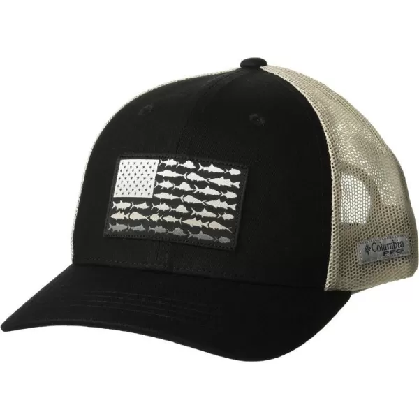 Columbia Unisex Kids PFG Fish Flag Snap BackBlackCool Grey