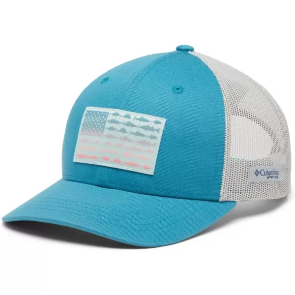 Columbia Unisex Kids PFG Fish Flag Snap BackCanyon BlueCool Grey