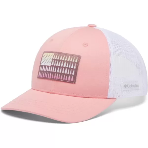 Columbia Unisex Kids Youth Tree Flag Snap BackSalmon RoseWhite