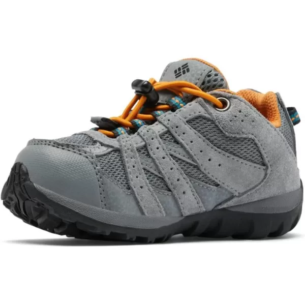 Columbia UnisexChild Childrens Redmond Waterproof Hiking ShoeTitanium Grey SteelGold Amber