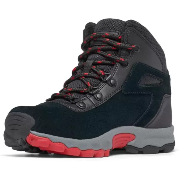 Columbia UnisexChild Newton Ridge Amped Hiking ShoeBlack  Mountain Red