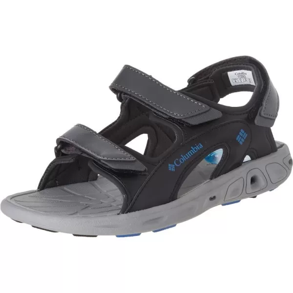 Columbia UnisexChild Techsun 3 Strap Sandal SportDark GreyBlue Macaw