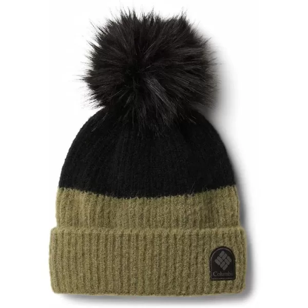 Columbia Winter Blur Pom BeanieStone Green Black