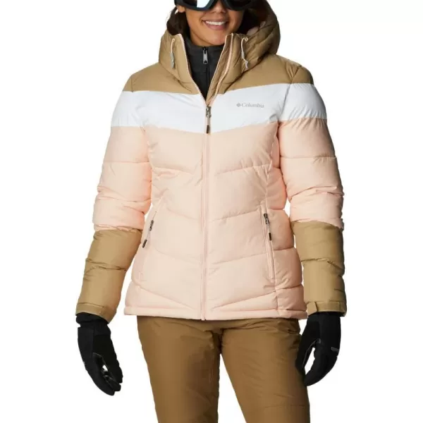 Columbia Womens Abbott Peak Insulated JacketPeach BlossomWhiteBeach