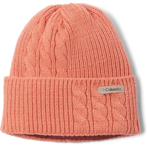 Columbia Womens Agate Pass Cable Knit BeanieFaded Peach