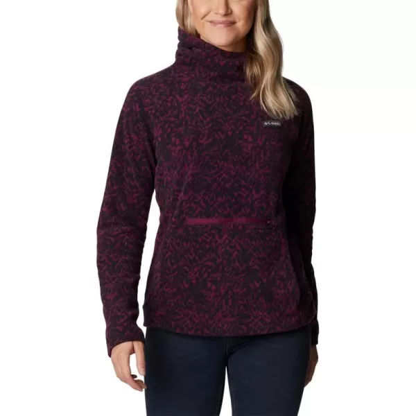 Columbia Womens Ali Peak Hooded FleeceMarionberry Terrain Print