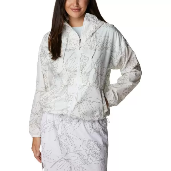 Columbia Womens Alpine Chill WindbreakerWhite Leafy Lines Print